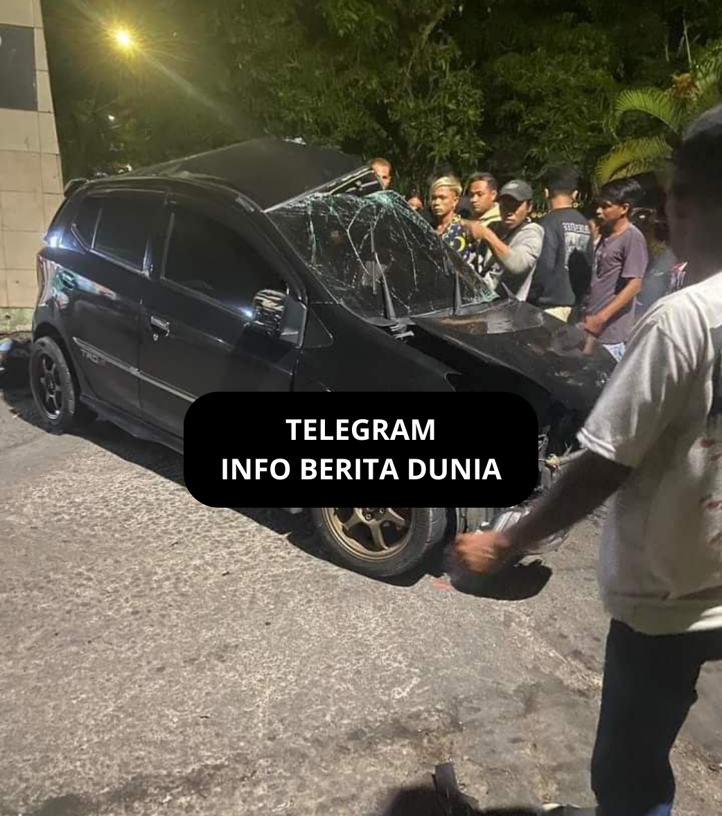 Mobil Agya Ringsek Usai Tabrak Tugu Girian, 1 Orang Tewas!