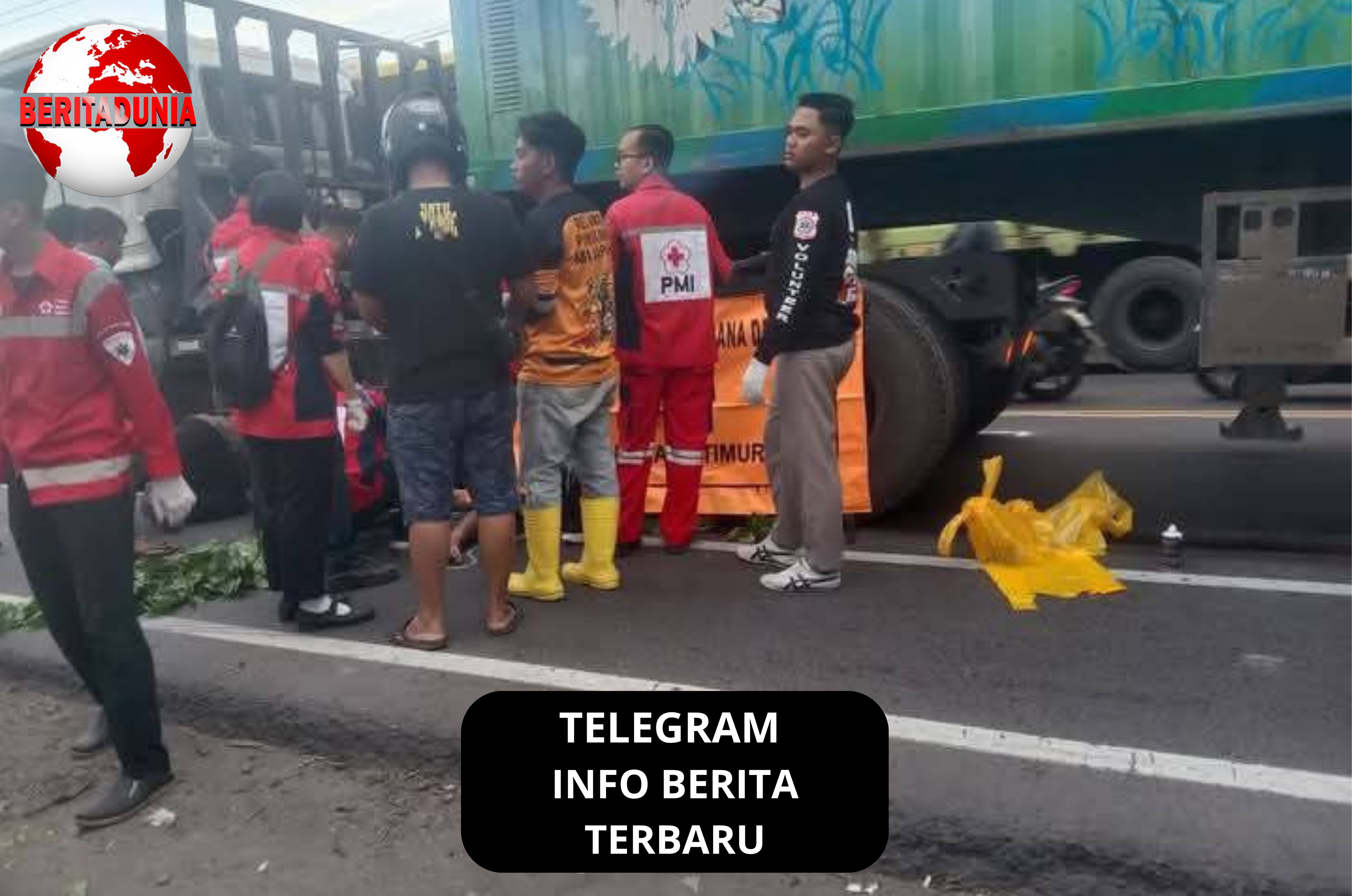 Diduga Mabuk, Pemotor Tewas Tabrak Truk Tronton di Mojokerto!